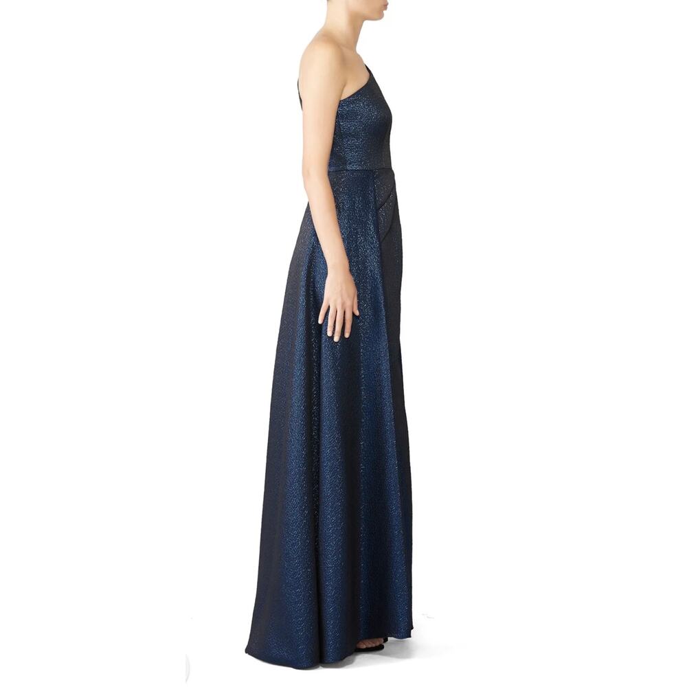 Monique Lhuillier Navy Odyssey Gown 6 - Picture 3 of 11
